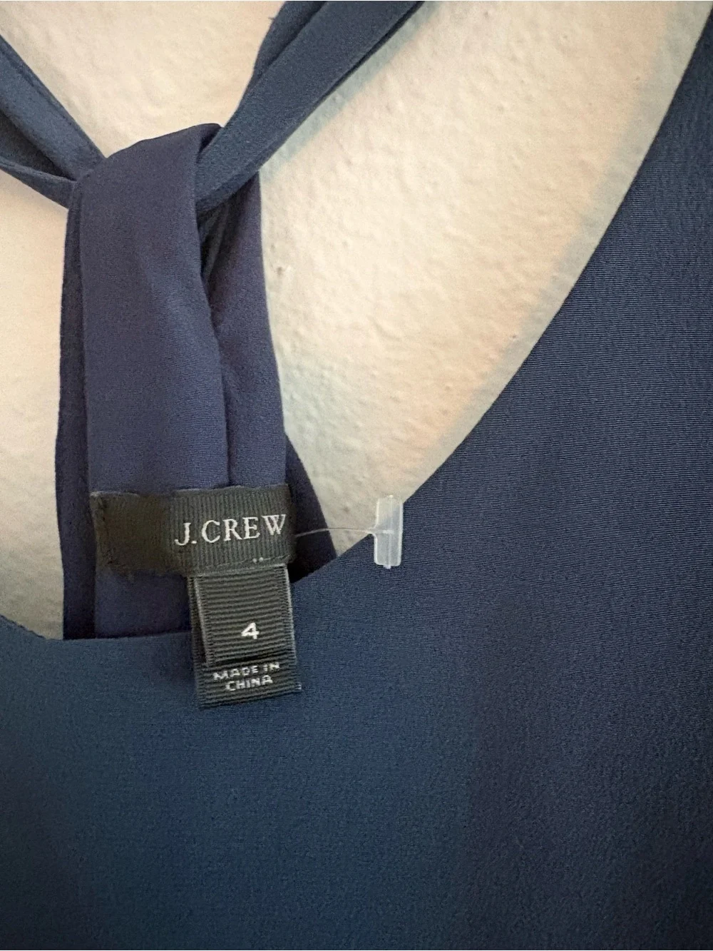 J. Crew Silk Twist Back Dress in Navy Size 4